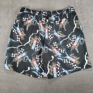 NASCAR Racing Mens Swim Trunks 2XL Black Lightning Graphic Board Shorts